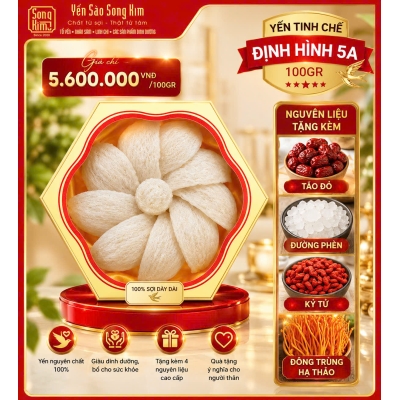 YẾN TINH CHẾ LOẠI ĐỊNH HÌNH 5A 100G