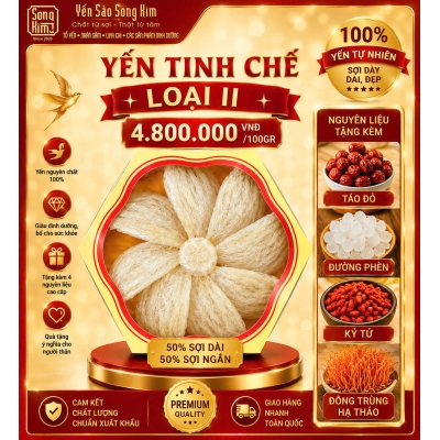 YẾN TINH CHẾ LOẠI II 100G