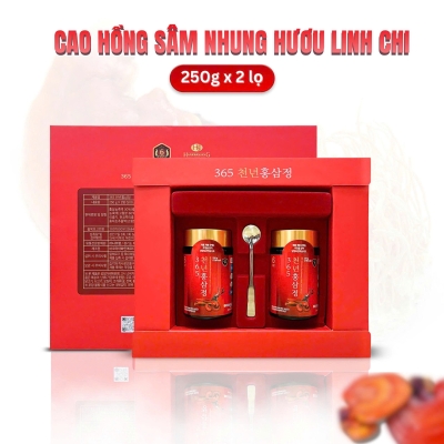 Cao hồng sâm nhung hươu linh chi