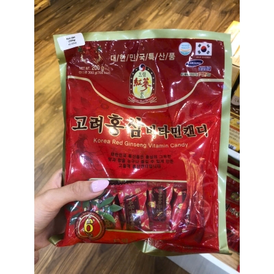 Kẹo Hồng Sâm Không Đường 365 Hàn Quốc Gói 250g