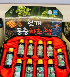 Nước Bổ Gan Đông Trùng Well Bio _ Hovenia Cordyceps Drink 10 chai x 100ml