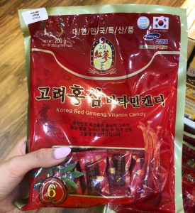 Kẹo Hồng Sâm Không Đường 365 Hàn Quốc Gói 250g