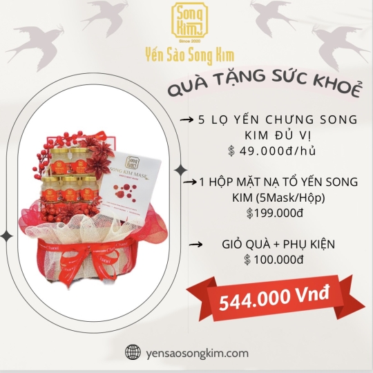 Qùa tặng yến sức khỏe và làm đẹp - combo2