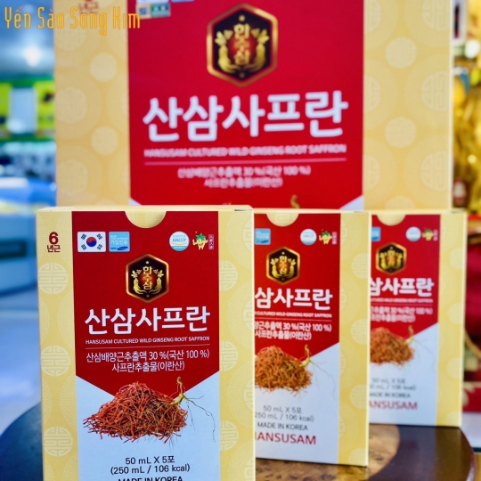 Nước Hồng Sâm Nhụy Hoa Nghệ Tây 70ml x 30 gói