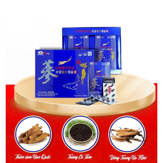 Viên Thiên Sâm Đông Trùng Hạ Thảo Trứng Cá Tầm 180 viên