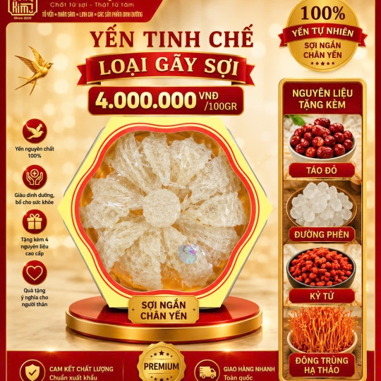 YẾN TINH CHẾ LOẠI GÃY SỢI 100G