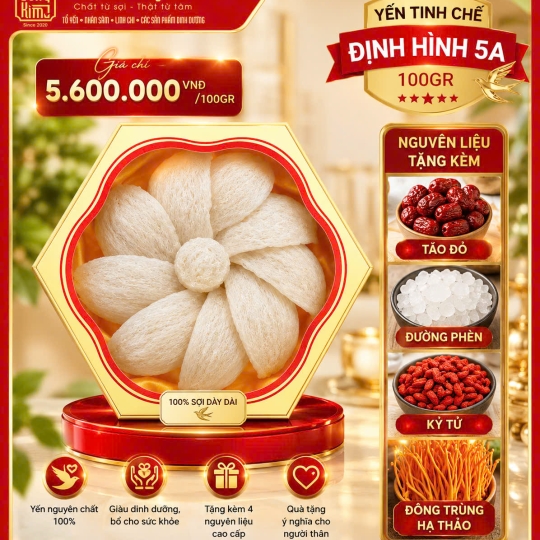 YẾN TINH CHẾ LOẠI ĐỊNH HÌNH 5A 100G