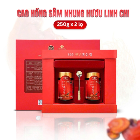 Cao hồng sâm nhung hươu linh chi