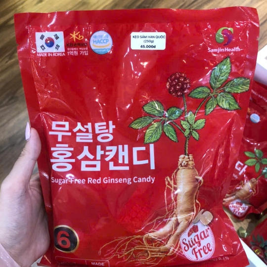KẸO SÂM KHÔNG ĐƯỜNG 250G